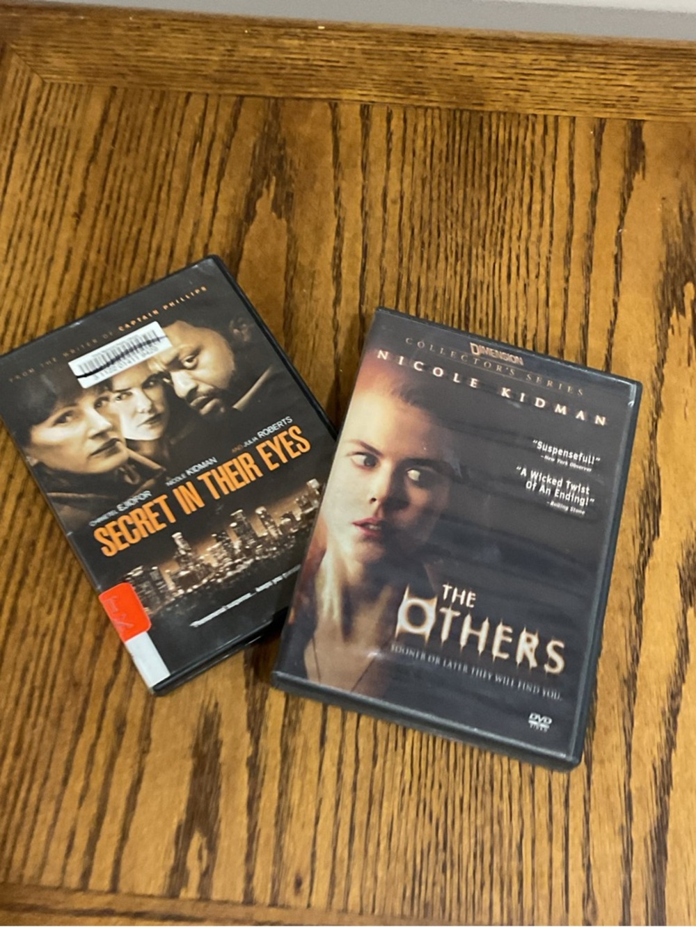 The Others & Secret in their Eyes Thriller DVDs 📀 Nicole Kidman Julia Roberts